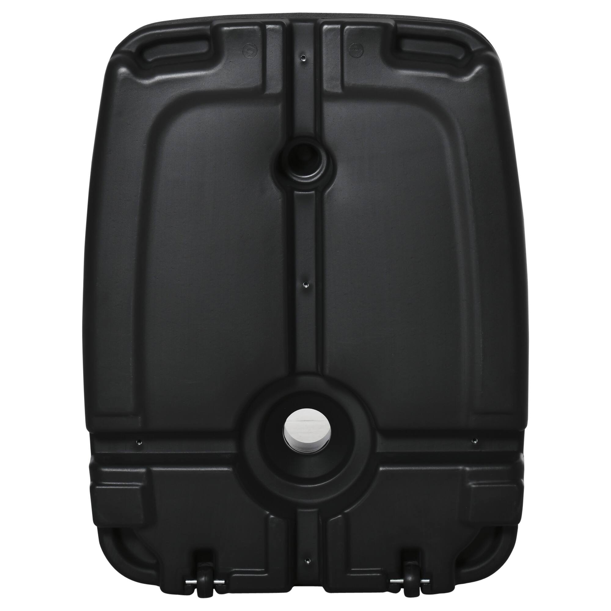 Alt View 5. Outsunny - Cantilever Umbrella Base, 165 lbs. Capacity, Portable Offset Umbrella Stand on Wheels, Mobile, Heavy-Duty - Black.