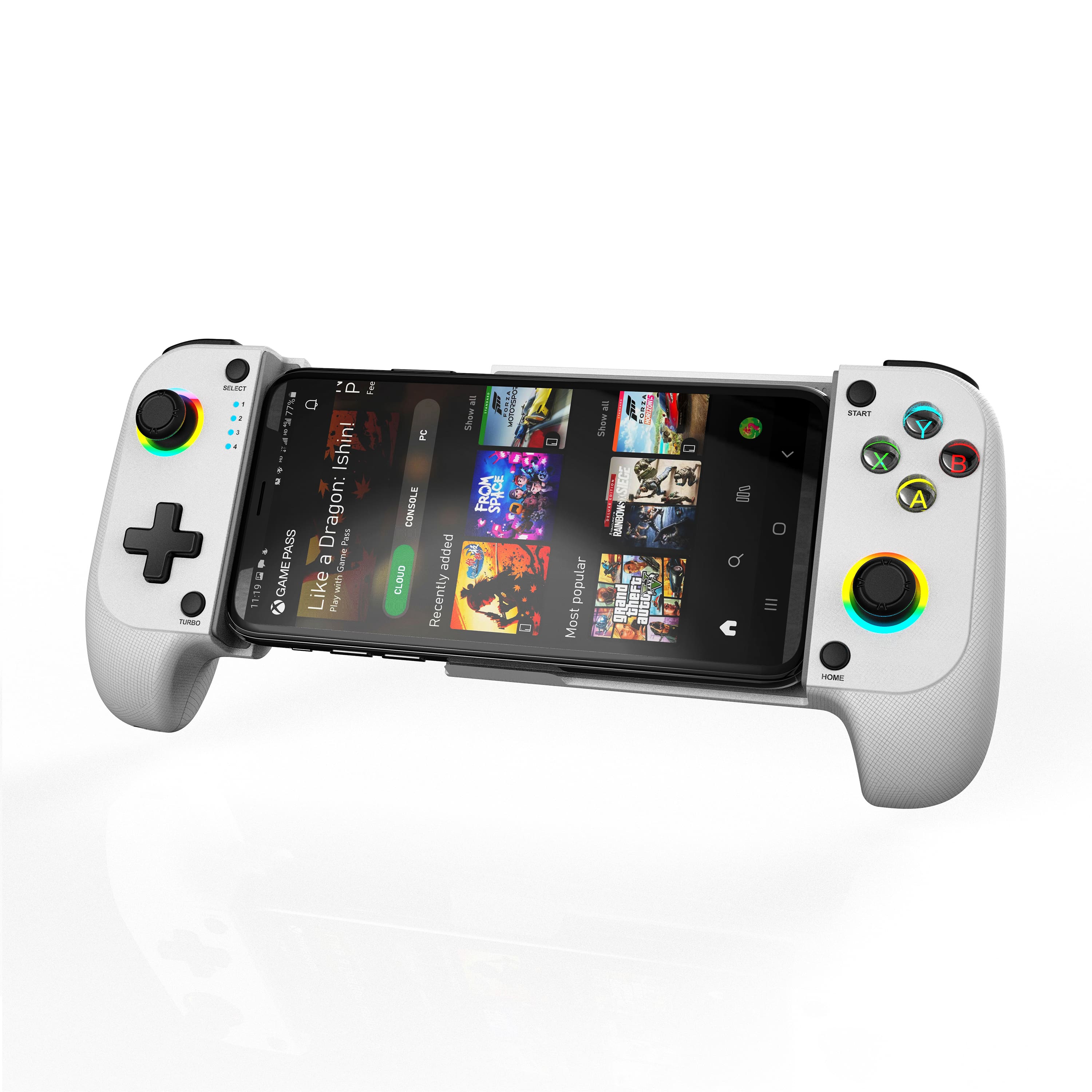 Cluzine - Portable Wireless Bluetooth Gamepad for Mobile and Console Gaming - White