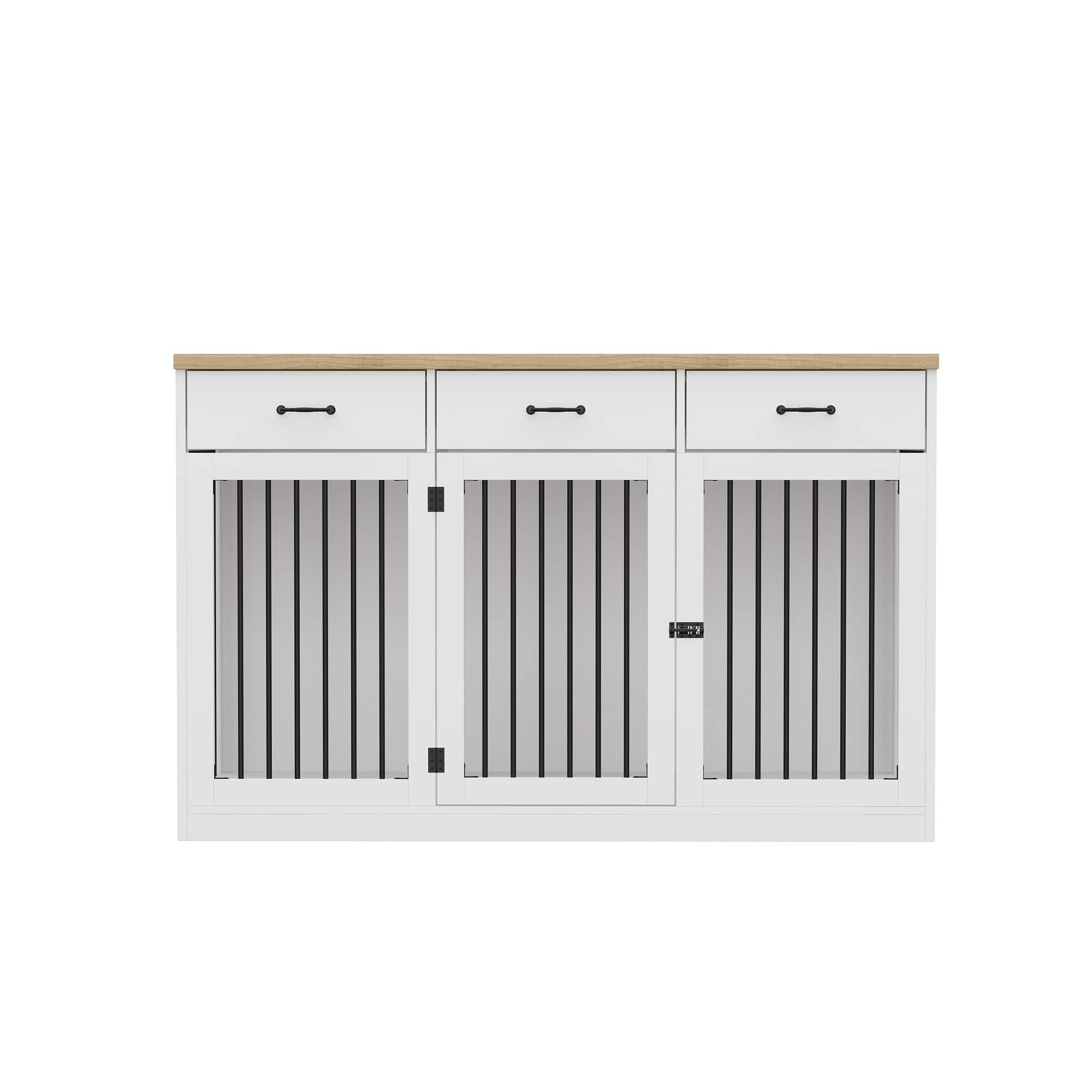 FUFU&GAGA - Elegant Pet Crate Furniture – Multi-Dog Kennel with Storage Drawers Duty Frame for Large Breed Dogs price history on PriceWatchPro