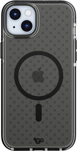 Front. Tech21 - Tech21 Evo Check MagSafe Case iPhone 15 Plus - Smokey/Black - Smokey/Black.