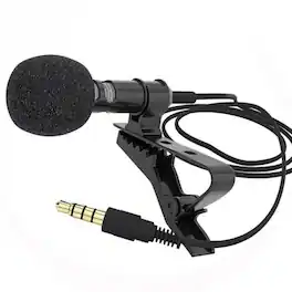 Cluzine - 3.5mm Omnidirectional Lavalier Microphone,for iPhone/Android/DSLR Camera, Live Stream