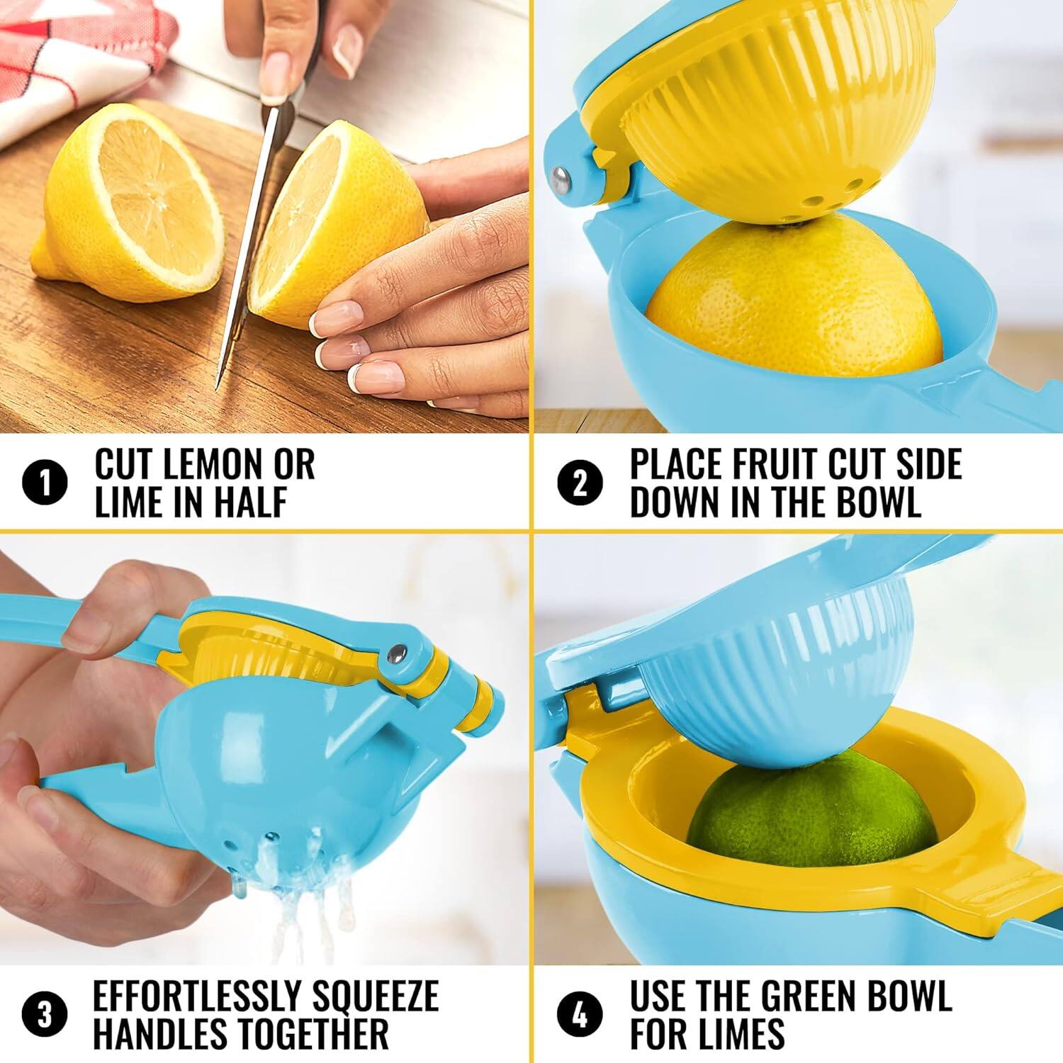 Zulay Kitchen Metal In Lemon Squeezer Blue and Yellow Z-LMN