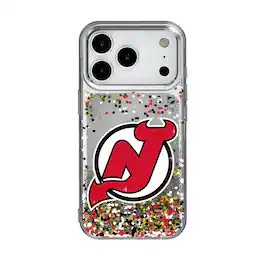 Keyscaper - NHL - New Jersey Devils iPhone Confetti Glitter Case - 14 - Multicolor