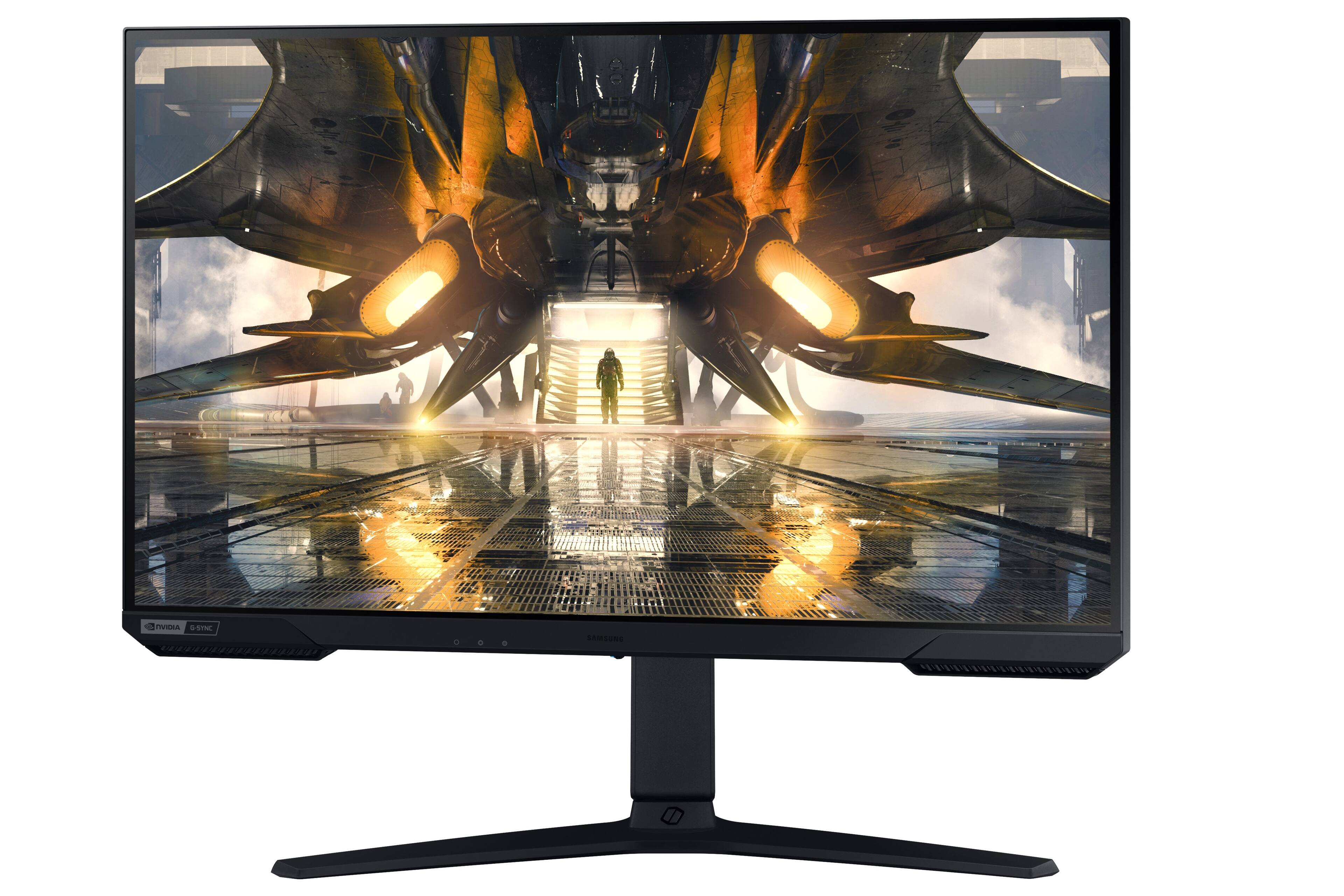 Alt View 22. Samsung - Odyssey 27” IPS LED QHD FreeSync Premium & G-Sync Compatible Gaming Monitor with HDR (Display Port, HDMI) - Black.