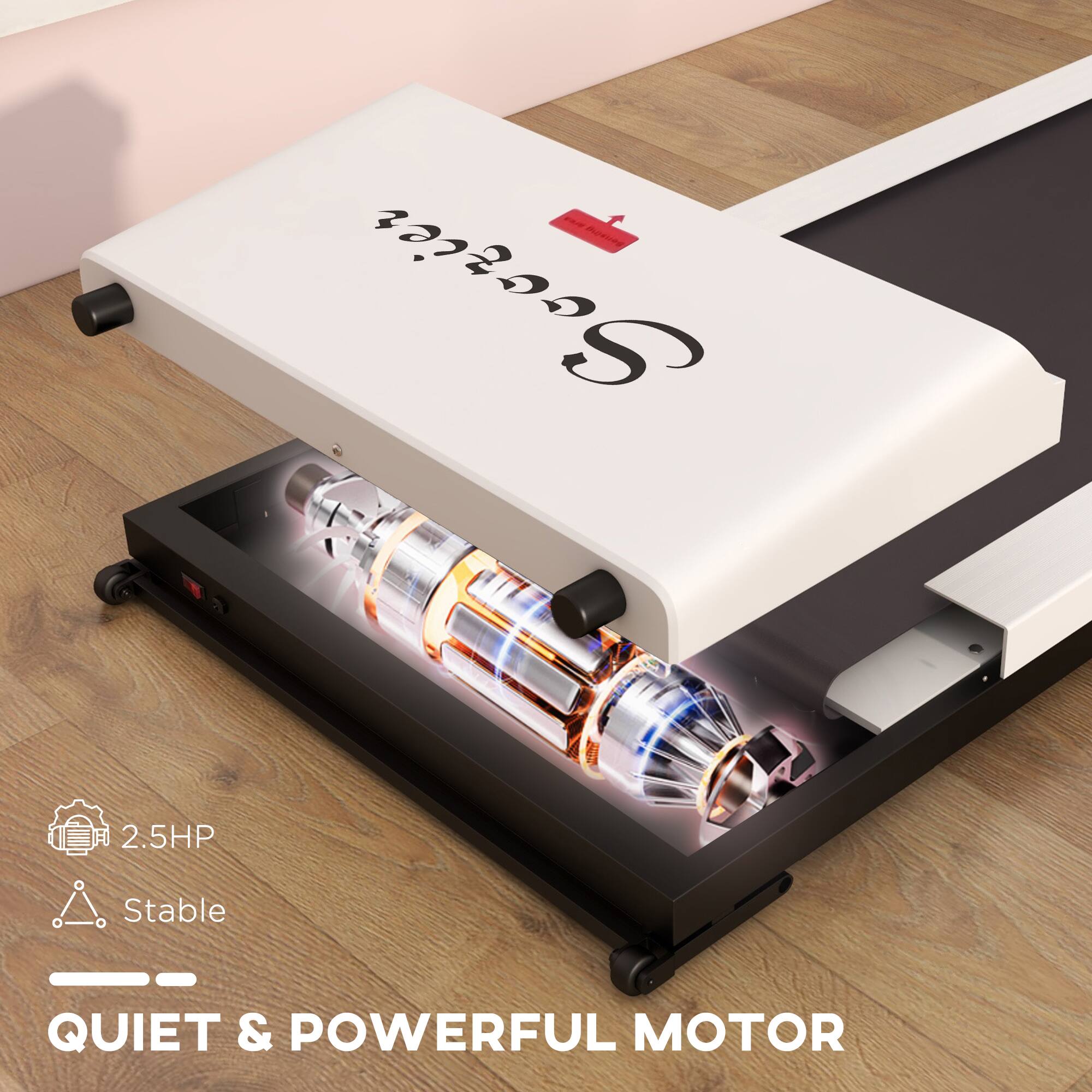 The corrected text is: "Aoriing Soozier 2.5HP Stable QUIET & POWERFUL MOTOR"