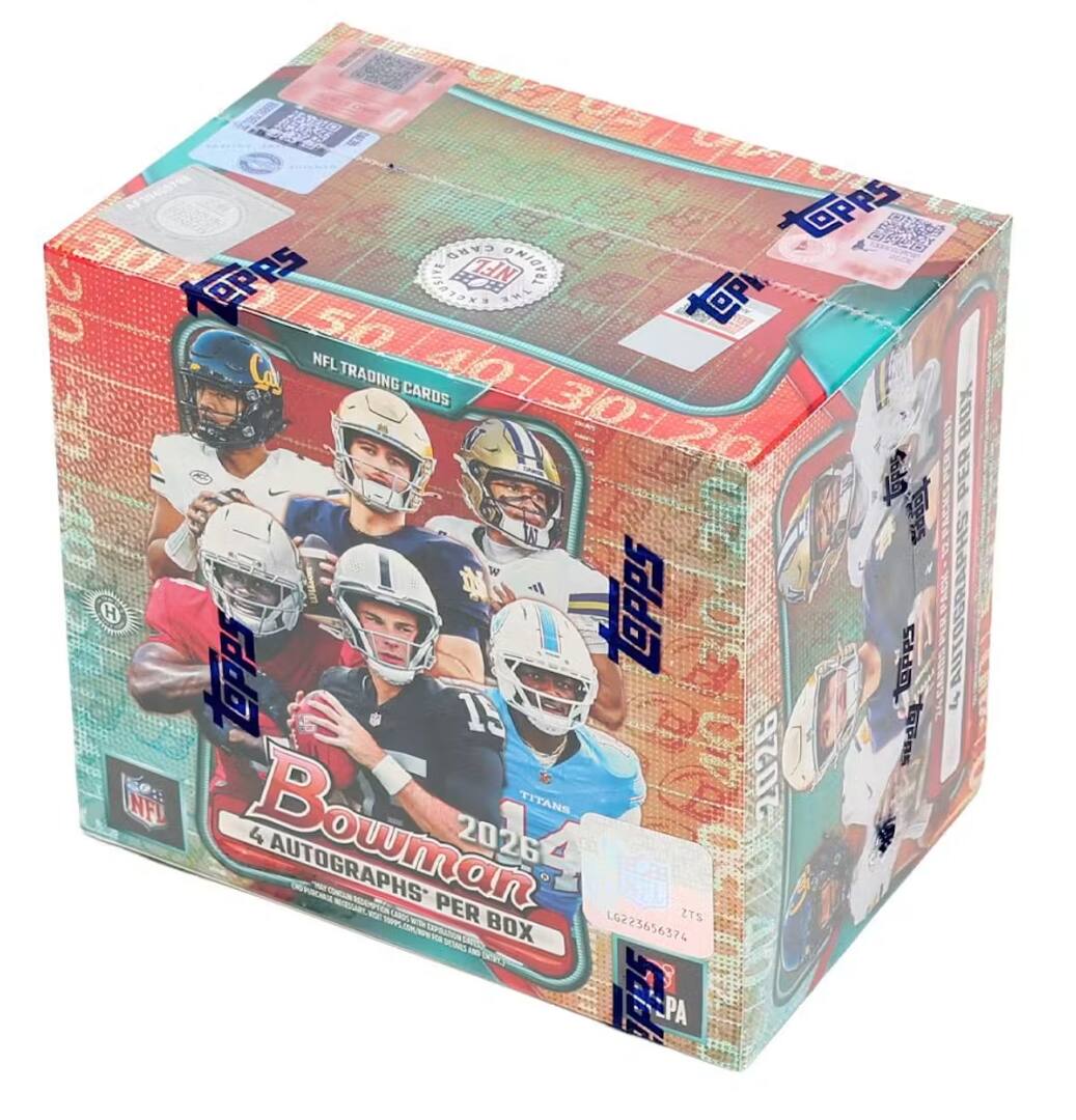 Topps 301 Card Trading Card Exclusive NFL 2026 The Bowman NFL Trading Cards 40 30 20 Box Topps 15 Tepps Topps NFL Titans 4 Autographs Per Box LG223656374 ZTS PA
