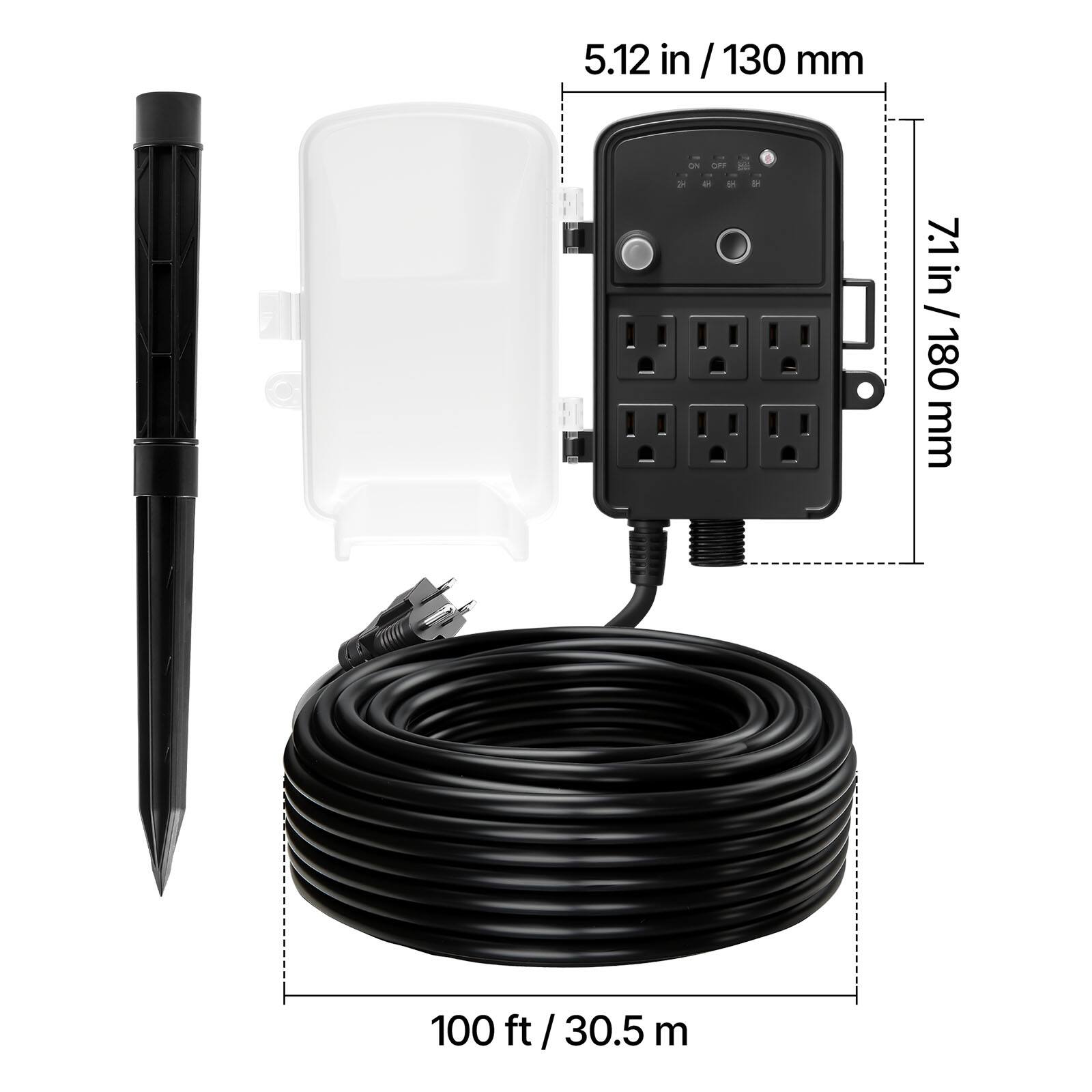 5.12 in / 130 mm  
ON  
7.1 in / 180 mm  
100 ft / 30.5 m