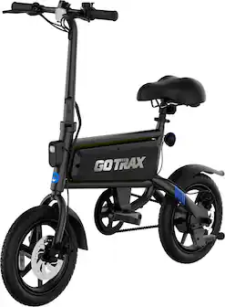 GoTrax - Z4 SWIFT Foldable eBike w/ 25mi Max Operating Range and 15.5mph Max Speed - Black