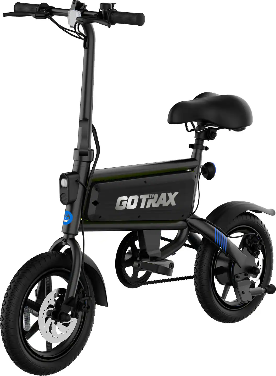 GoTrax - Z4 SWIFT Foldable eBike w/ 25mi Max Operating Range and 15.5mph Max Speed - Black