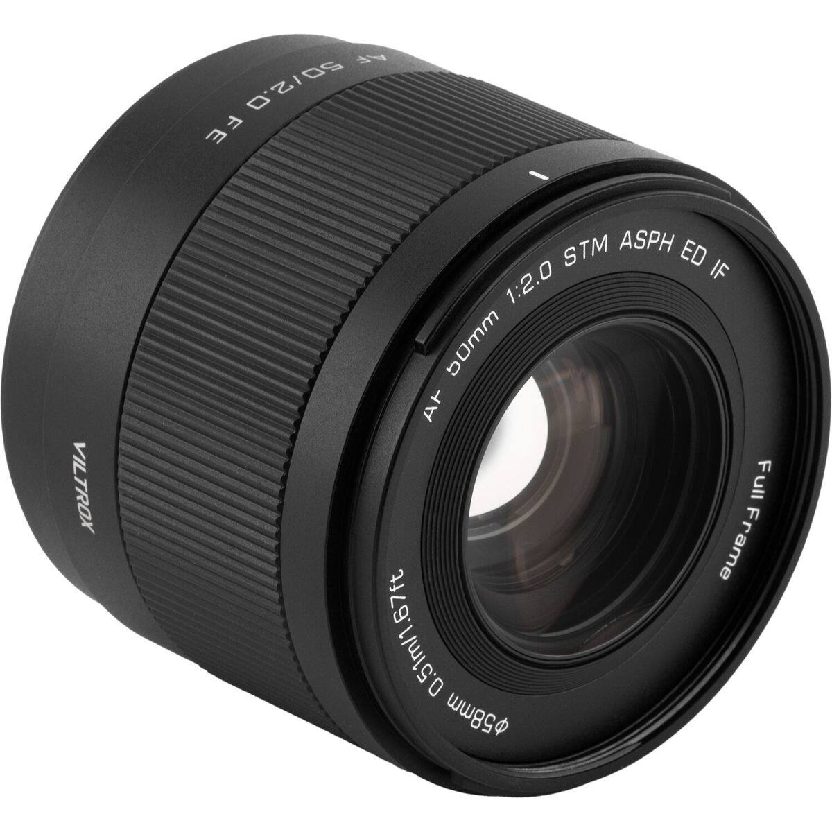 AF 50/2.0 FE  
VILTROX  
STM ASPH ED IF 50mm 1:2.0  
Full Frame  
0.51m/1.67ft  
58mm