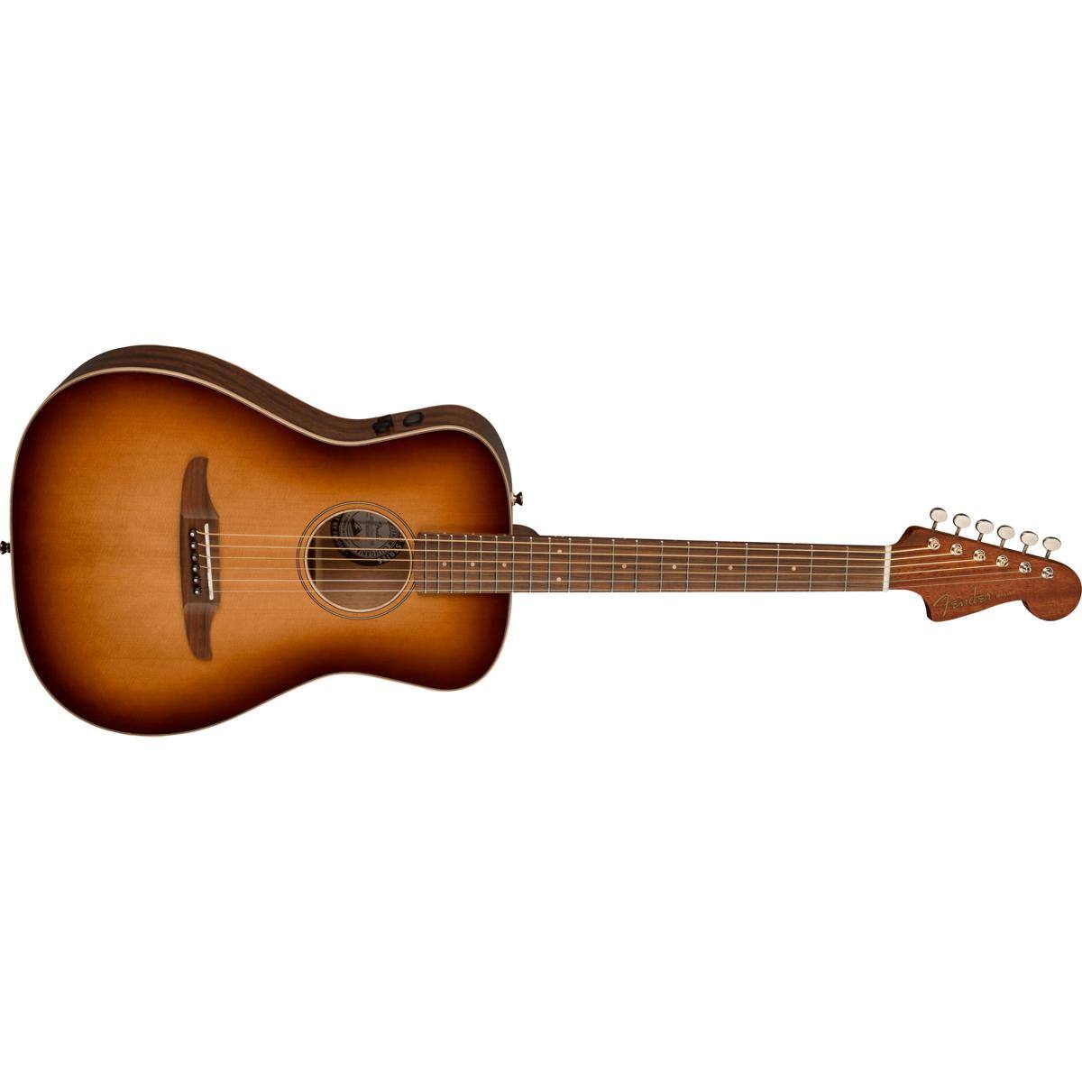 Alt View 2. Fender - Fender Malibu Classic Acoustic Electric Guitar, Pau Ferro Fingerboard, Aged Cherry Burst.