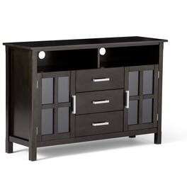 Simpli Home - Kitchener SOLID WOOD Tall TV Media Stand For TVs up to 60 inches - Hickory Brown