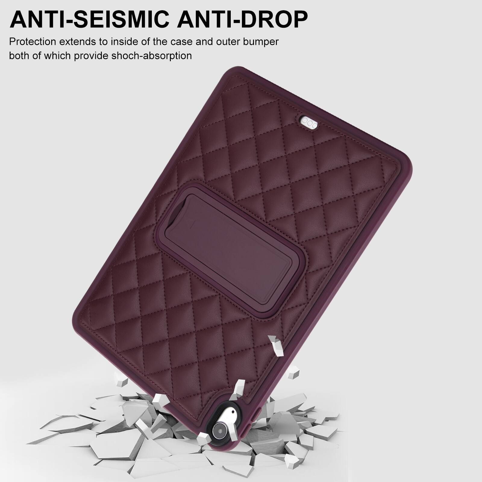 ANTI-SEISMIC ANTI-DROP  
Protection extends to inside of the case and outer bumper both of which provide shock-absorption