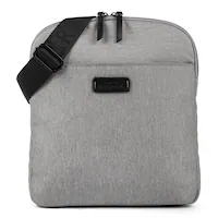 Bugatti - Reborn Collection - Slim Crossbody - RPET Polyester - Gray - Front_Zoom