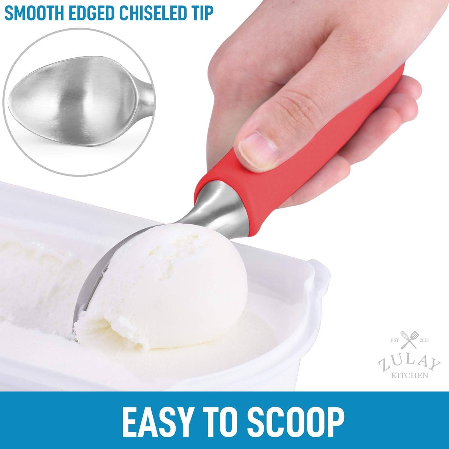 SMOOTH EDGED CHISELED TIP

EASY TO SCOOP

ZULAY KITCHEN
EST 2015