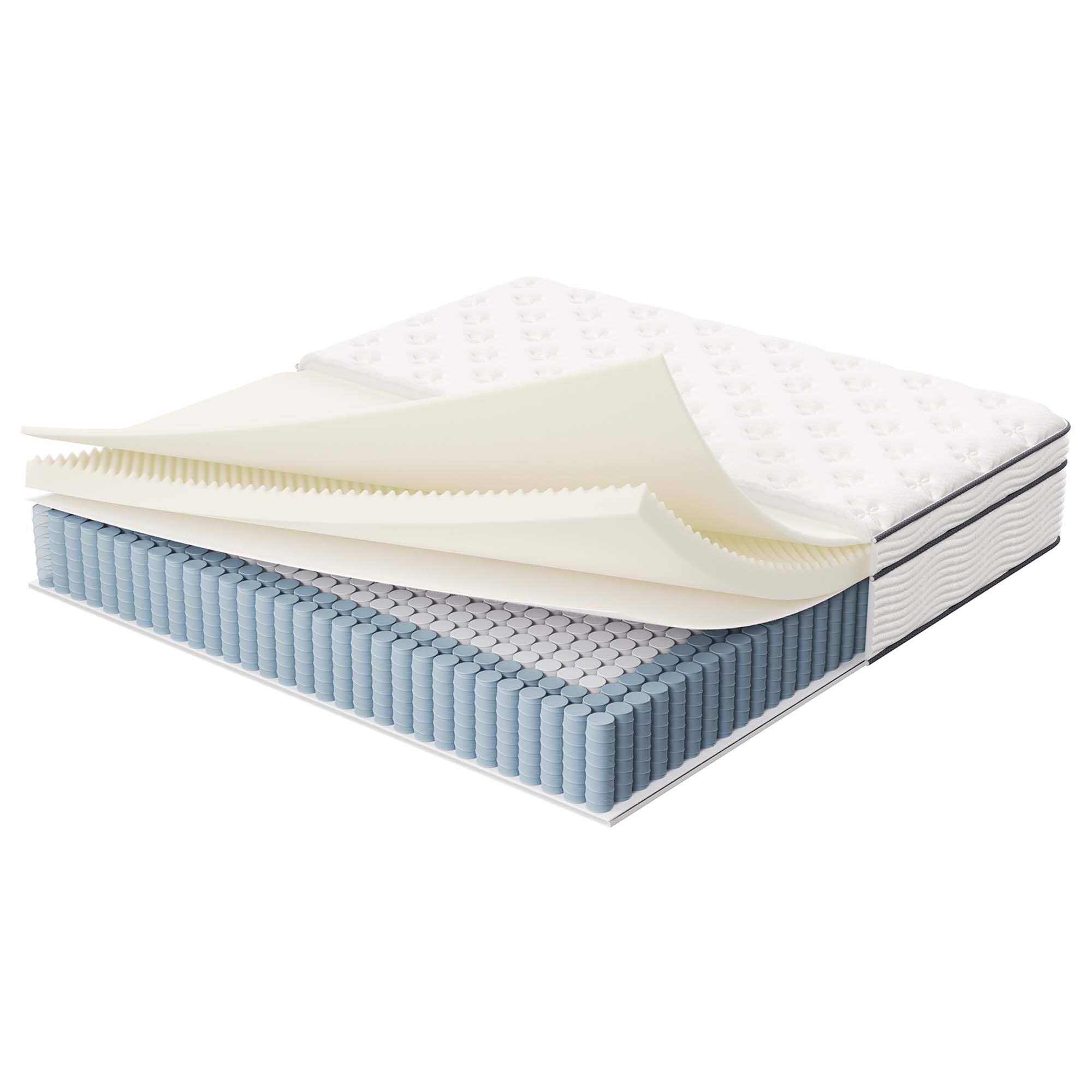 Alt View 2. Modway - Jenna 14" Innerspring and Foam King Mattress by Modway - White.