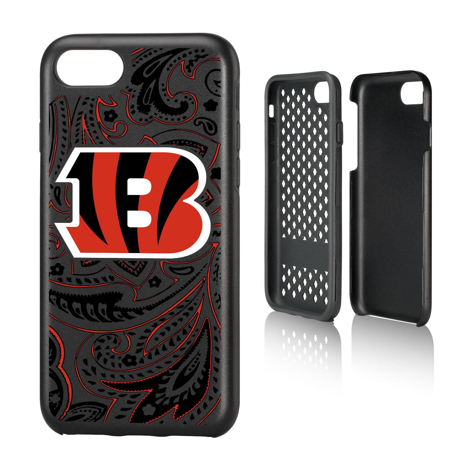 Alt View 3. Keyscaper - Cincinnati Bengals iPhone Rugged Paisley Design Case - 13 Pro Max - Multicolor.