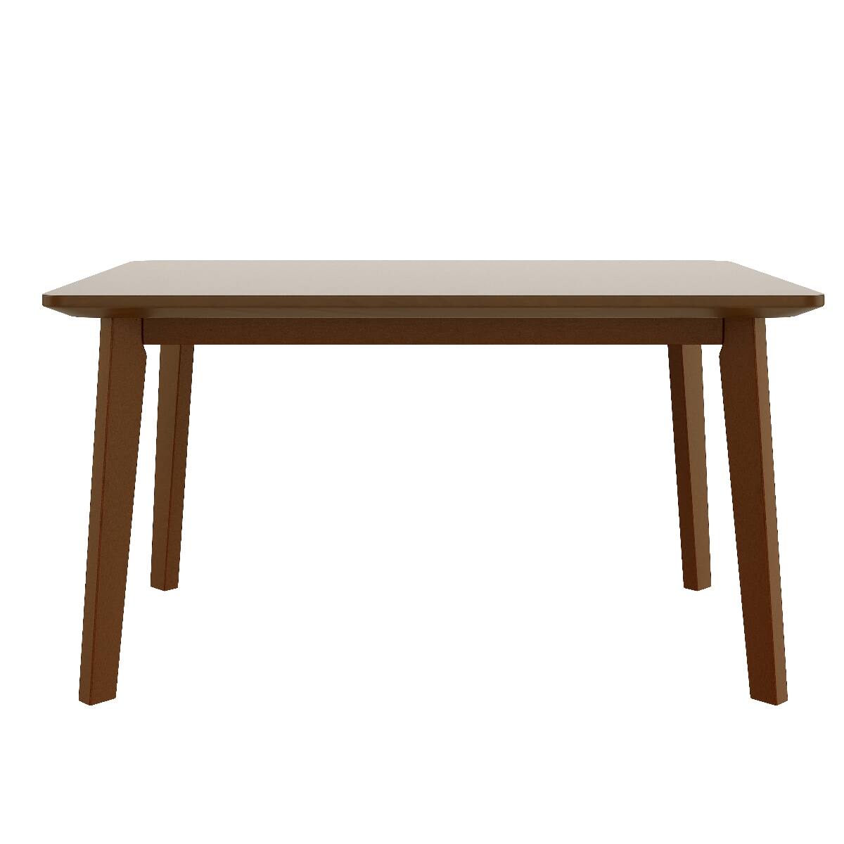 Alt View 1. Loheer - Loheer Walnut Farmhouse Dining Table, 47 Inch Rectangular Table for Four - Walnut.