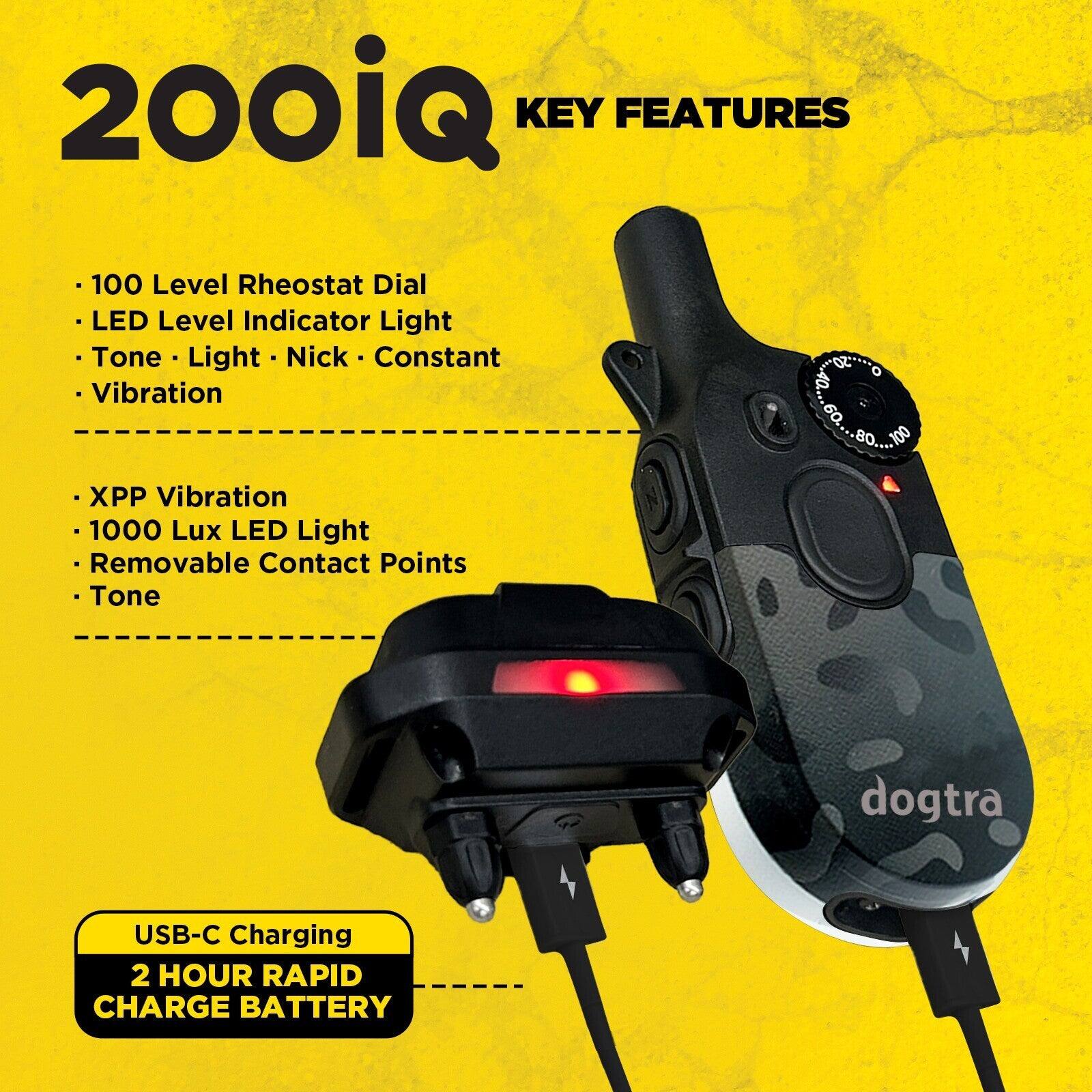 200iQ KEY FEATURES

- 100 Level Rheostat Dial
- LED Level Indicator Light
- Tone - Light - Nick - Constant Vibration
- XPP Vibration
- 1000 Lux LED Light
- Removable Contact Points
- Tone

USB-C Charging
2 HOUR RAPID CHARGE BATTERY