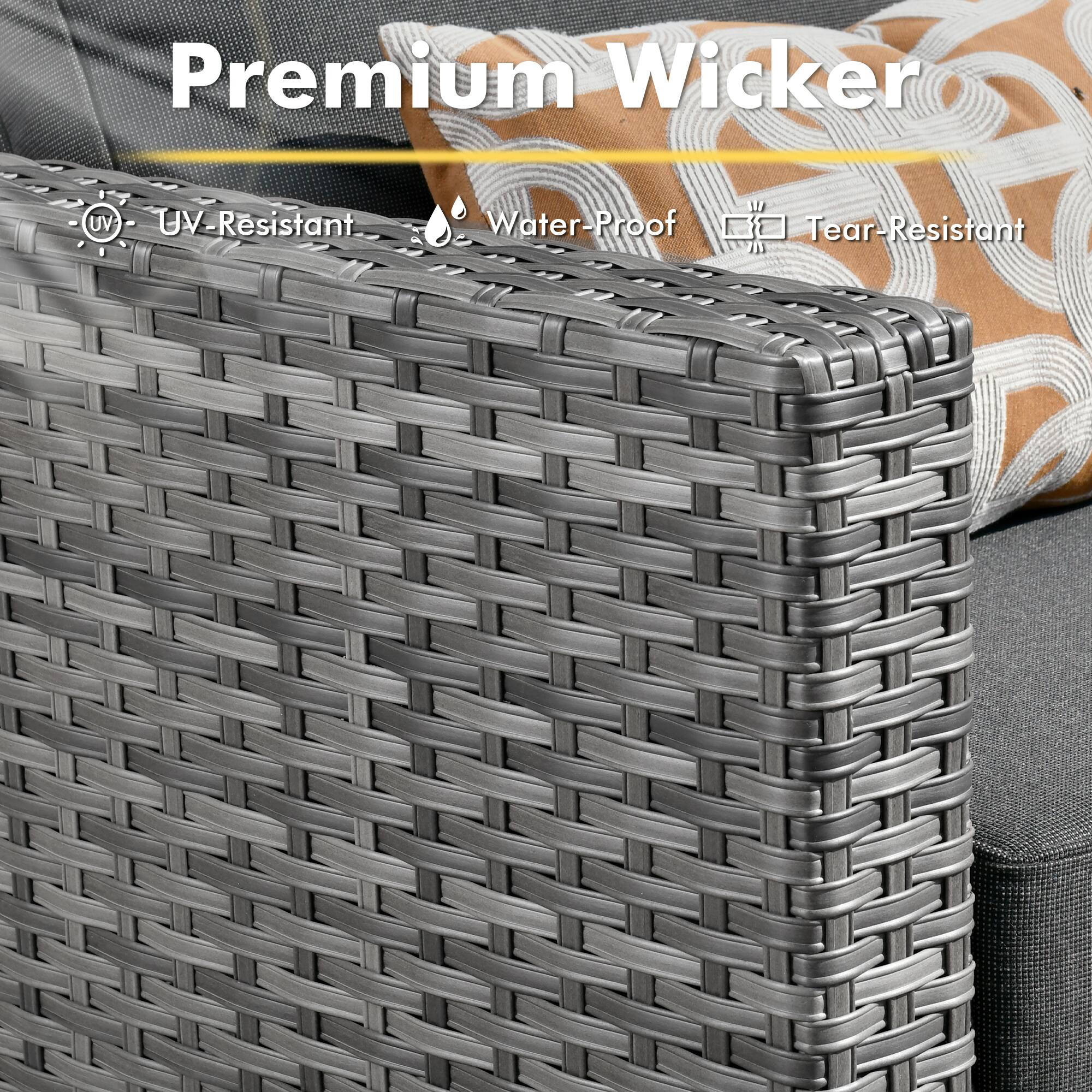 Premium Wicker  
UV-Resistant  
Water-Proof  
Tear-Resistant