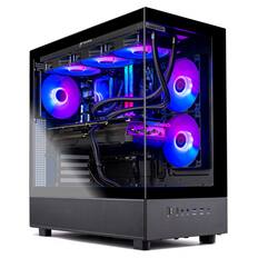 Front. Skytech Gaming - Skytech AZURE3 - AMD Ryzen 7 7800X3D, 5060 Ti 16G, 32GB 6000 MHz DDR5 RAM, 850W GOLD A3 PSU - Black.