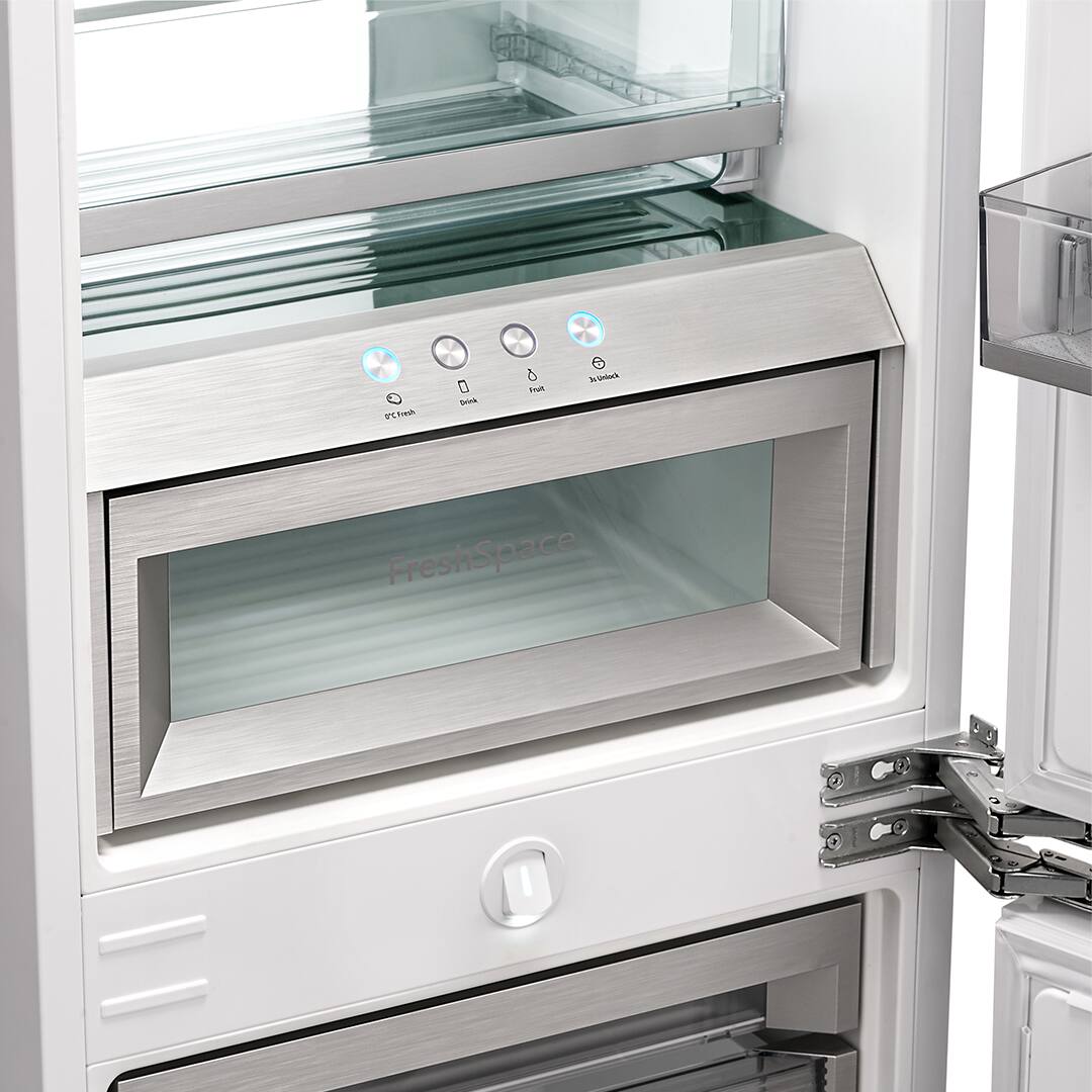 Alt View 7. Ca'Lefort - 22" Panel Ready Refrigerator with Bottom Freezer, 3-zone Temperature Control, Built-in ，Perfect for Modern Kitchens - white.