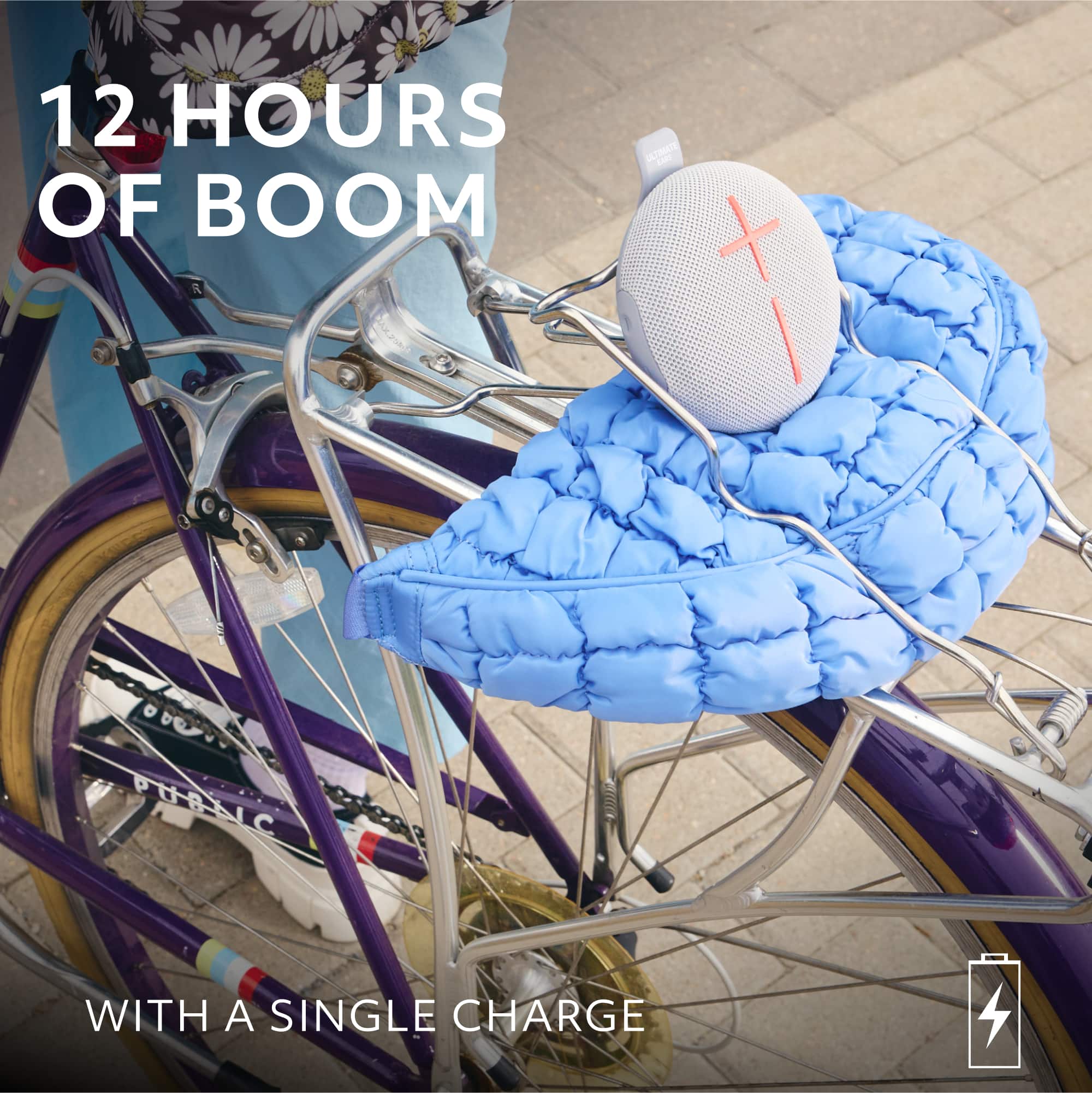 12 Hours of Boom: A portable speaker with a single charge.