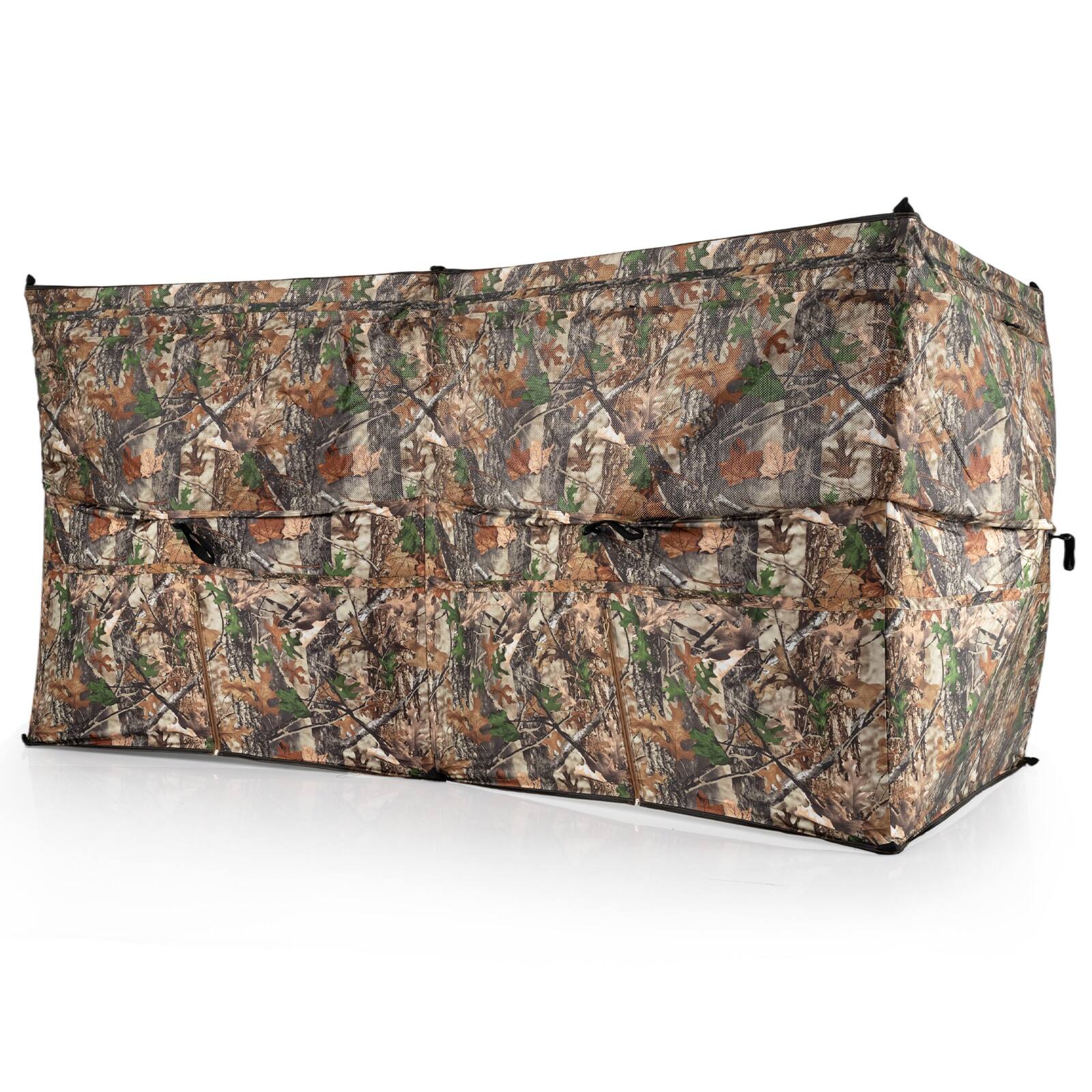 Alt View 9. Gymax - Gymax 360 Degree One-Way See-Through Hunting Blind Panel w/Dog Door Carrying Bag Camouflage - Multicolor.
