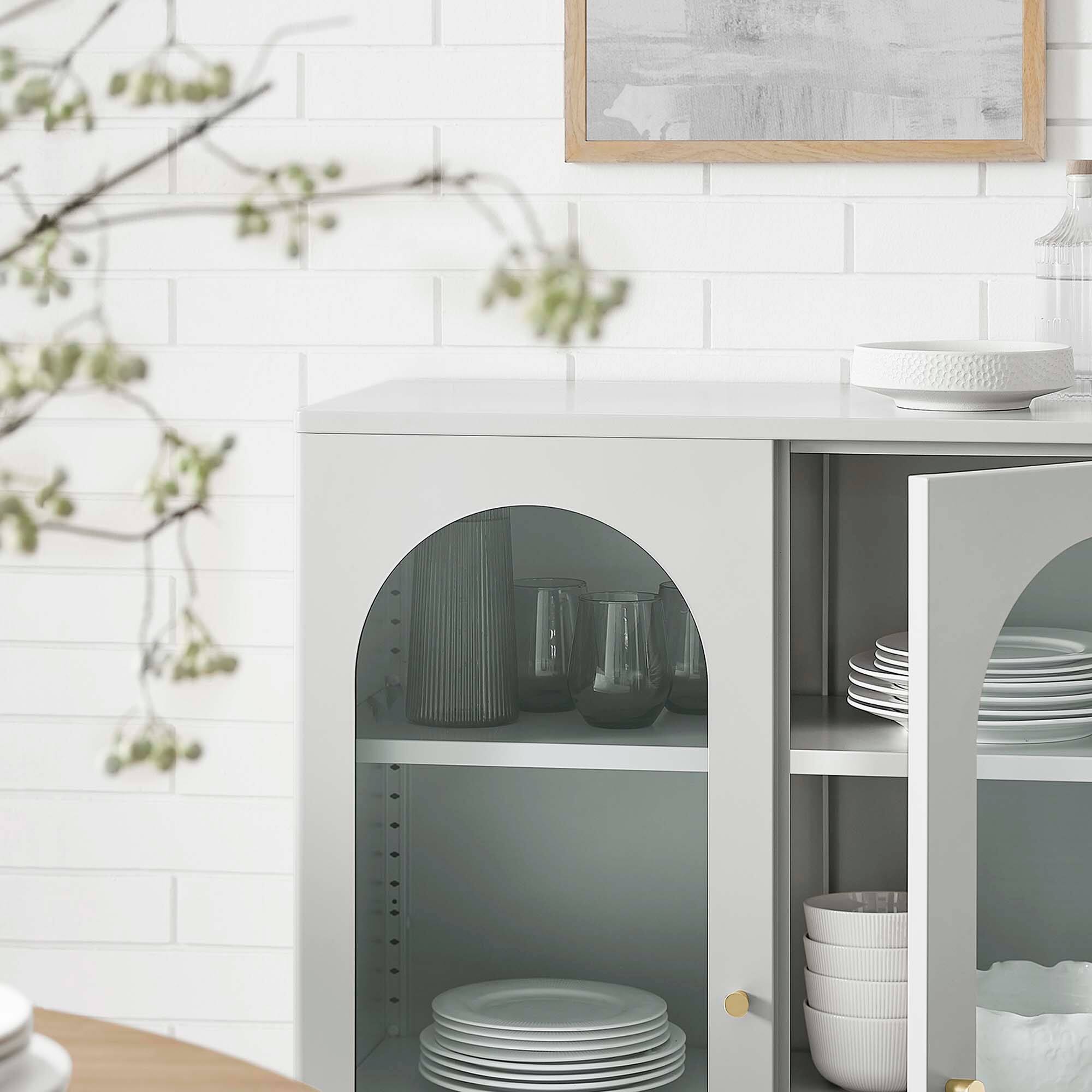 Alt View 1. Modway - Archway Accent Cabinet by Modway - Light Gray.