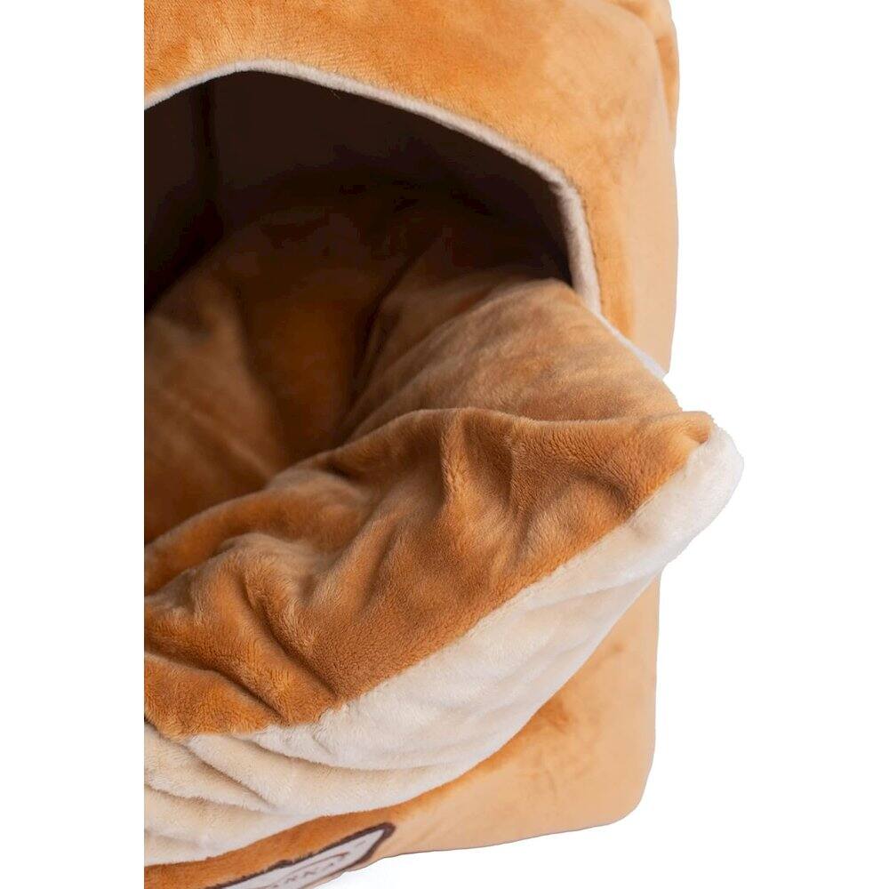 Left. Armarkat - Cat Bed Earth Brown and Beige - Brown.