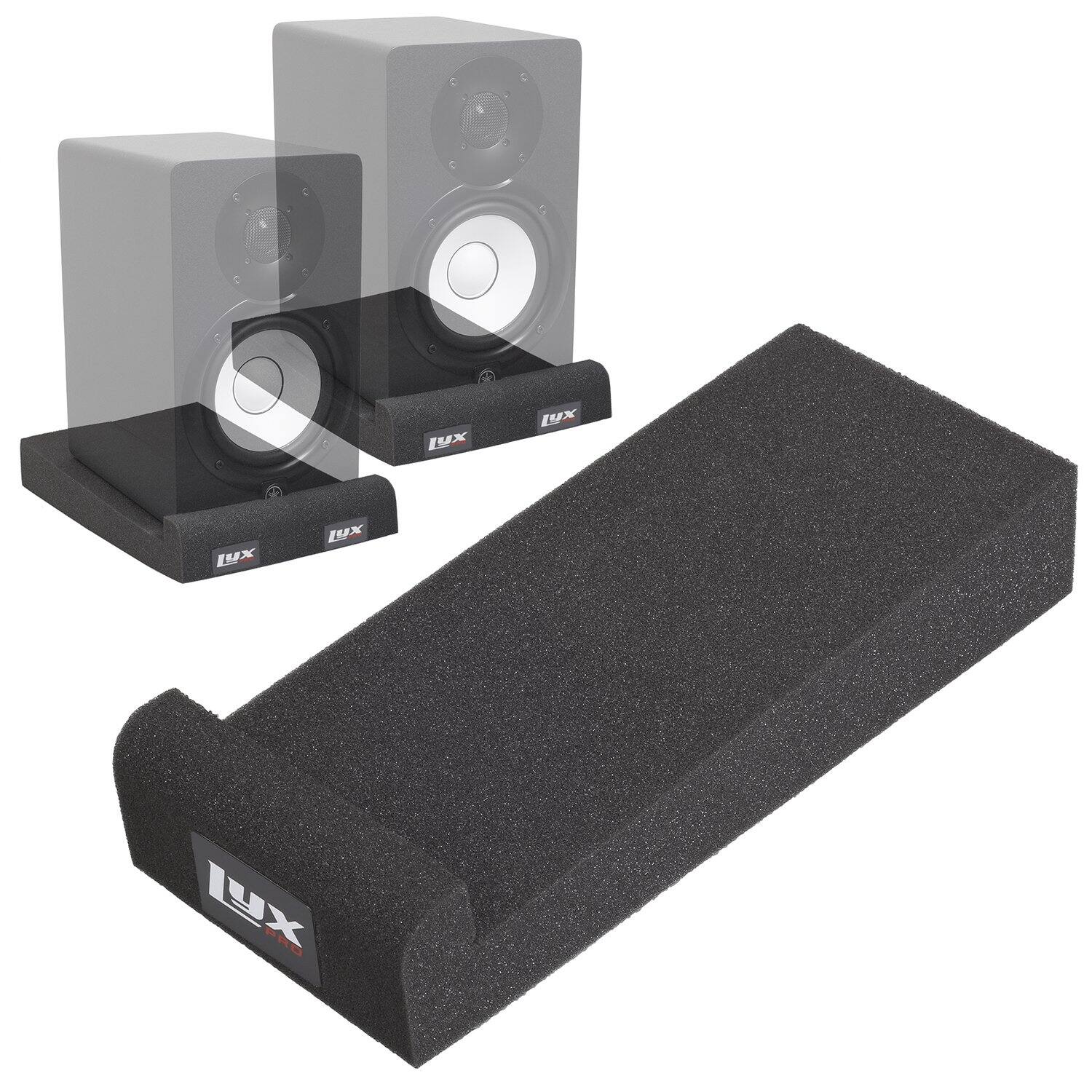 Lyxpro - MNS-4 Acoustic Foam Isolation Pads, Studio Monitor & Speaker Isolation Pads - Black