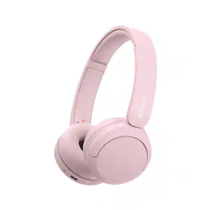 Front. Sony - Sony WH-CH520 Wireless Bluetooth Headphones with Microphone (Refurbished) (Pink).
