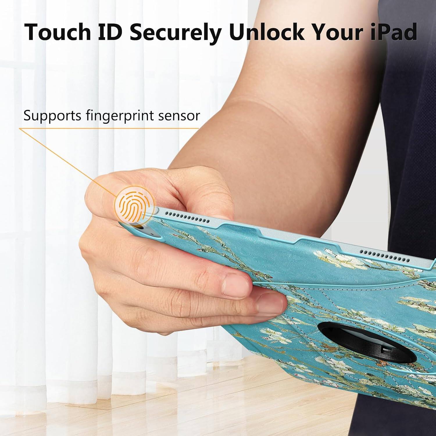 Touch ID Securely Unlock Your iPad  
Supports fingerprint sensor