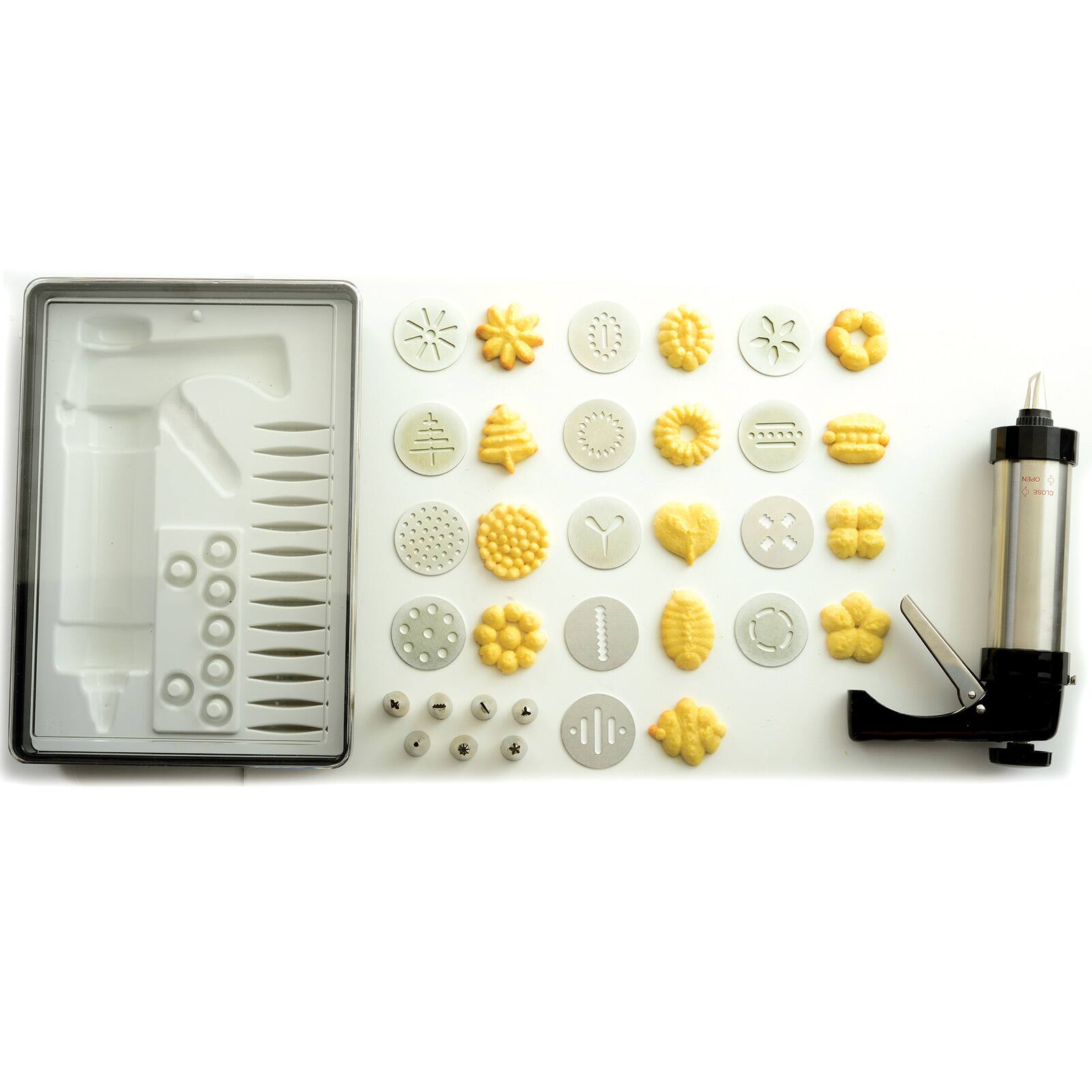 Alt View 6. Norpro - Stainless Steel Cookie and Icing Press with Storage Case, Black - White.