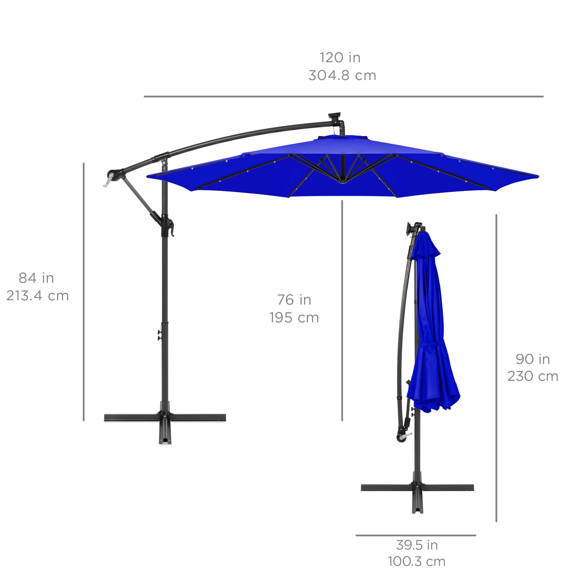 120 in 304.8 cm  
84 in 213.4 cm  
76 in 195 cm  
90 in 230 cm  
39.5 in 100.3 cm