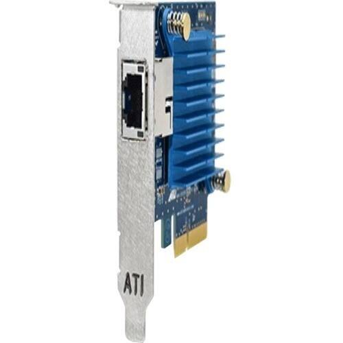Front. Allied Telesis - AT-DNC10T-901 10Gigabit Ethernet Card - PCI Express x4 - 1 Port - 1 - Twisted Pair - 10GBase-T - Plug-in Card - TAA Comp - Possibly Black.