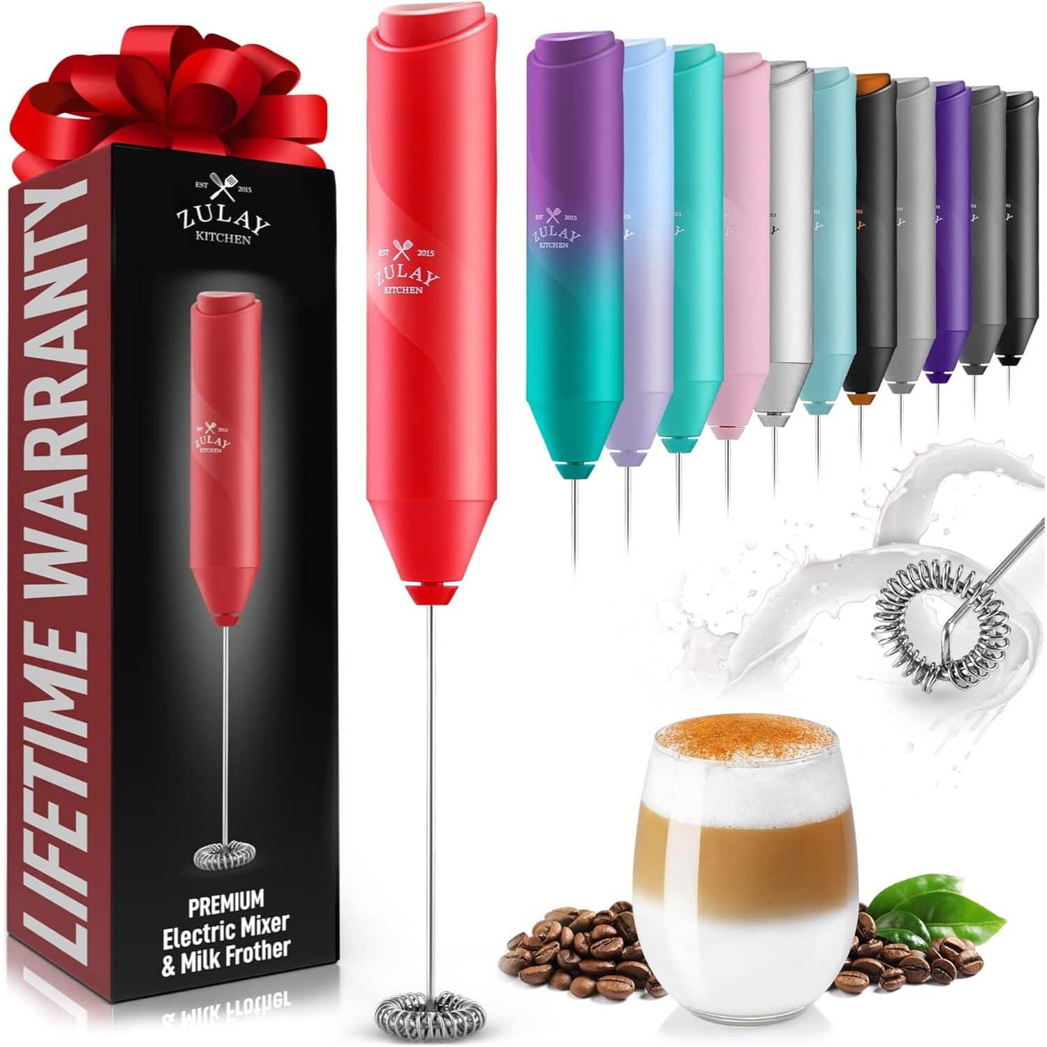 Zulay Kitchen FrothMate Powerful Milk Frother Portable
