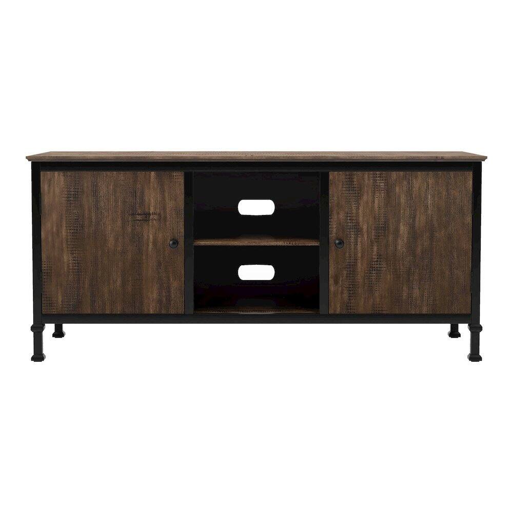 Alt View 3. Starlight Canyon Home - Brown Industrial TV Stand – 60 Inch Wide Entertainment Center For Living Room - Brown.