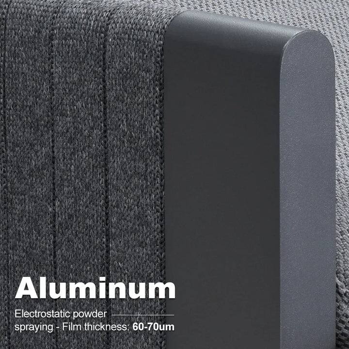 Aluminum  
Electrostatic powder spraying - Film thickness: 60-70um
