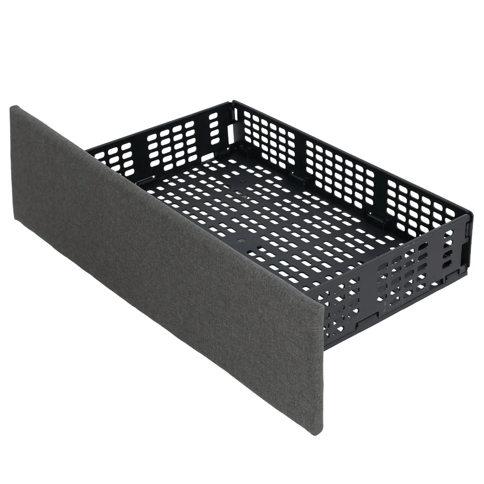 Alt View 4. LUCKY ONE - Full Assembled Upholstered LED Bed Frame with Headboard Drawers USB Charging - Grey-Full.