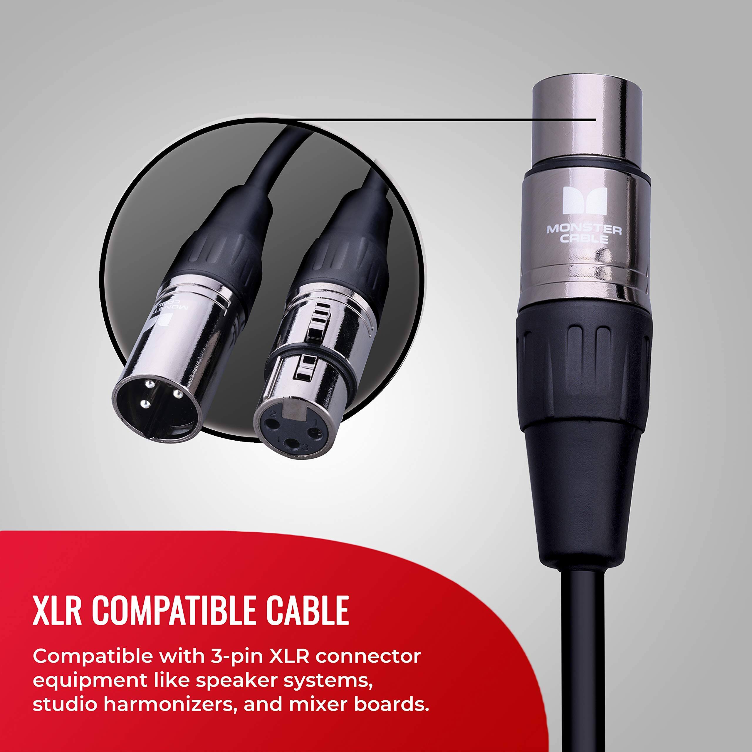MONSTER CABLE: XLR COMPATIBLE CABLE

Compatible with 3-pin XLR connector equipment like speaker systems, studio harmonizers, and mixer boards.
