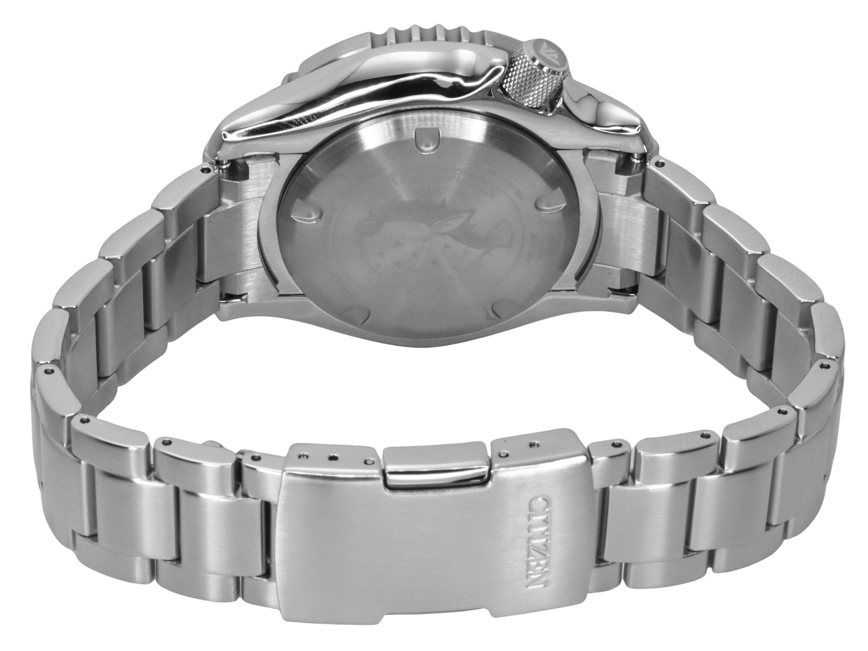 Back. Citizen - Promaster Marine Limited Edition Black Dial Automatic Diver's NY0160-66E 200M Men's Watch With Extra Strap - Black.