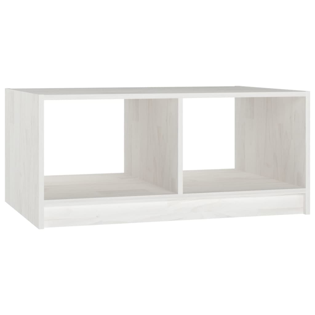 Alt View 1. Boyel Living - 19.7 x 29.5 x 13.2 in. Rectangular Coffee Table Solid Pinewood Medium Side Table in White - White.