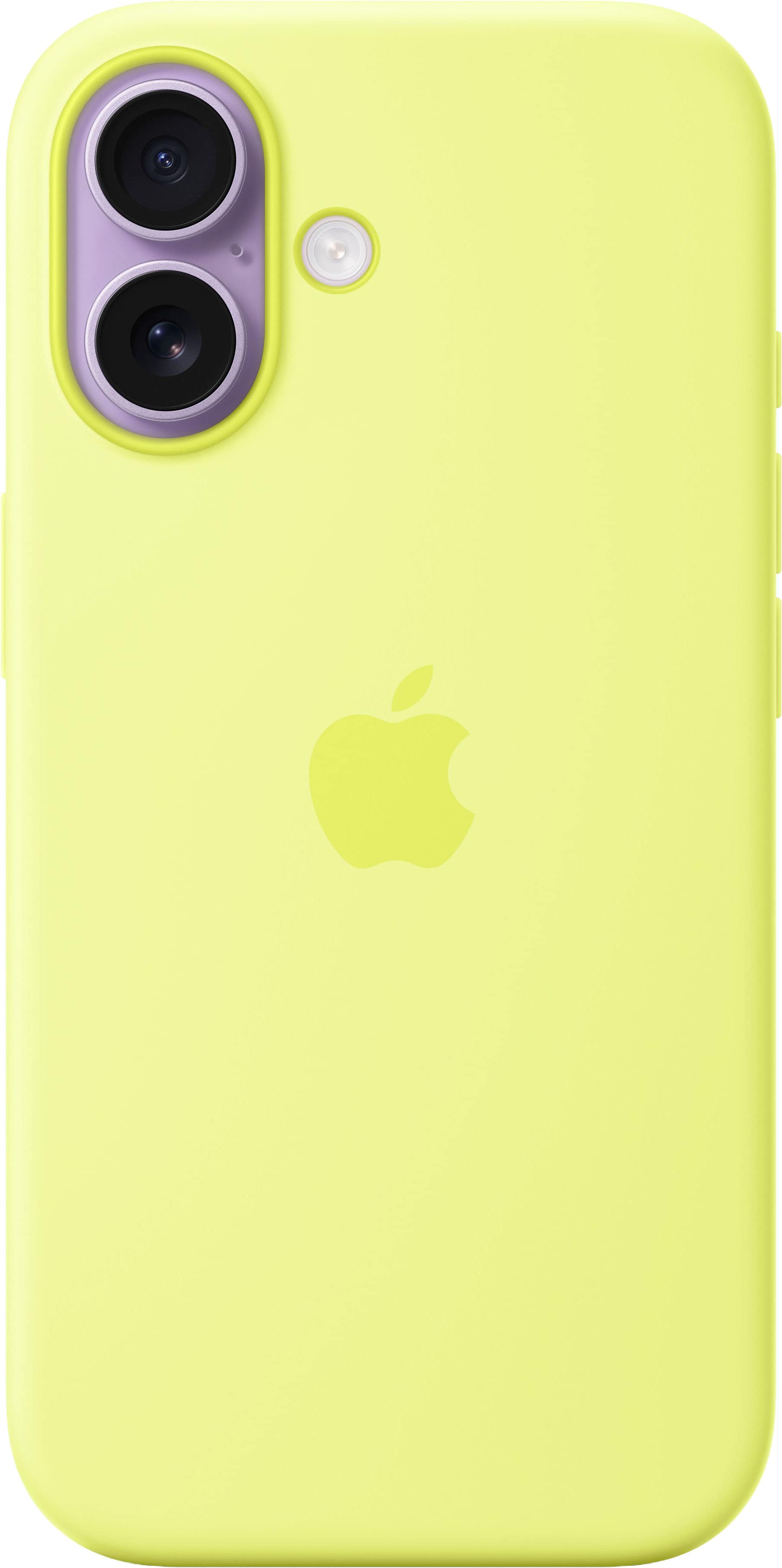 Apple - iPhone 17 Silicone Case with MagSafe - Neon Yellow - Front_Zoom