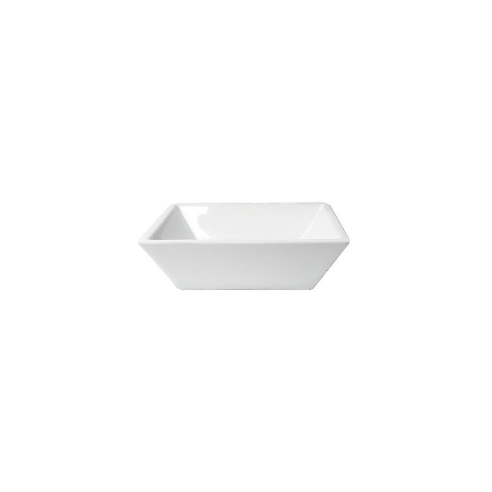 Back. Alfi - White 17" Square Above Mount Ceramic Sink - White.