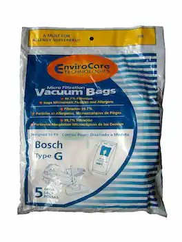 EnviroCare - 5 Pack Type G Vacuum Cleaner Bags BBZ51AFG1U - Generic pack – Part 206