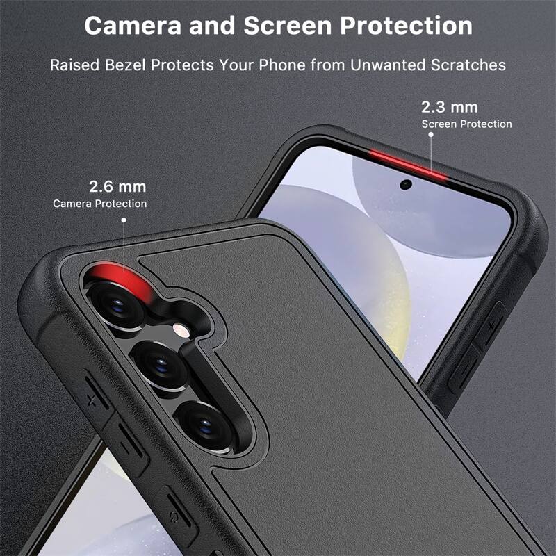 Camera and Screen Protection, Raised Bezel Protects Your Phone from Unwanted Scratches, 2.3 mm Screen Protection, 2.6 mm Camera Protection