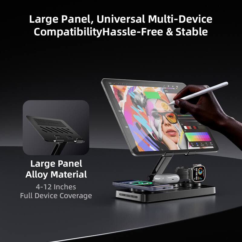 Large Panel, Universal Multi-Device Compatibility  
Hassle-Free & Stable  

Large Panel Alloy Material  
4-12 Inches Full Device Coverage