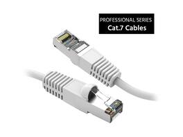 Nippon Labs - Cat7 Shielded 600MHz Ethernet Cable, 26AWG 1 Ft Gigabit LAN RJ45 Patch, White