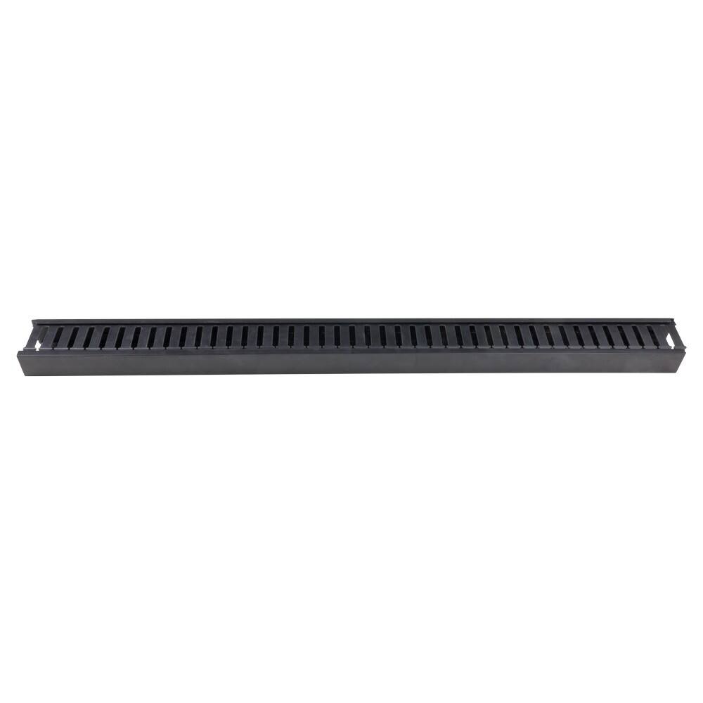 Alt View 3. RackSolutions - RackSolutions Vertical Plastic Cable Duct With Cover (34in Tall, Button Mount) - Black.